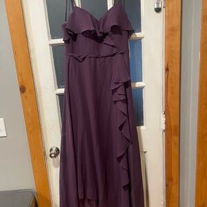 Azazie Deep Purple Maxi Dress